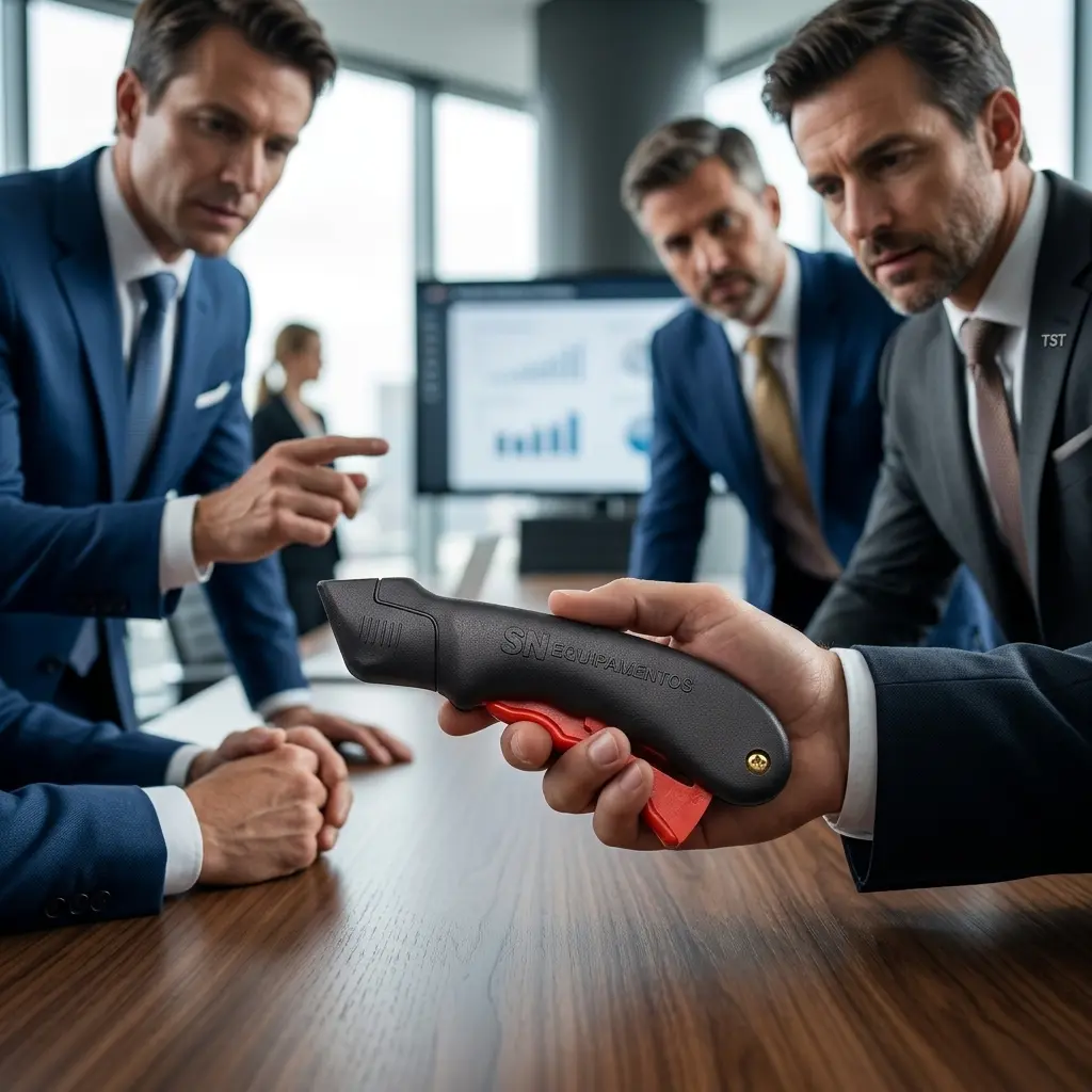 Não Perca Seu Dinheiro Com Rede de Display Google Ads Tst apresentando Estilete de segurança retrátil para diretores de empresa